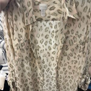 Chico's Leopard Print Blouse